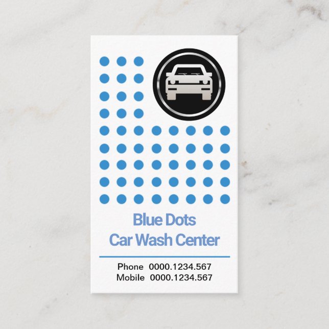 Carte De Visite Innovative Creative Blue Water Drops Lavage De Voi (Devant)