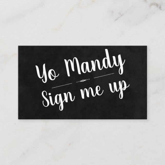 Carte De Visite Inscrivez moi  (Devant)