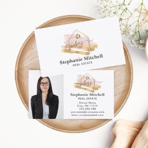 Carte De Visite Insérer une photo Réaliseur immobilier Clé Maison