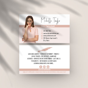 Carte De Visite Insertion moderne Photo Notaire Signature Agent Pr
