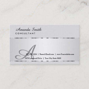 Carte De Visite Insigne argenté et professionnel élégant minimal