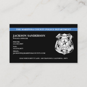 Carte De Visite Insigne d'application de la loi du département des