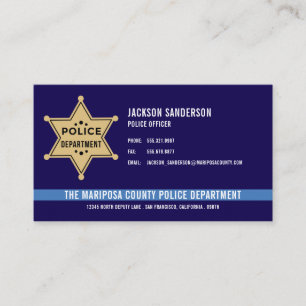 Carte De Visite Insigne de shérif du département de police