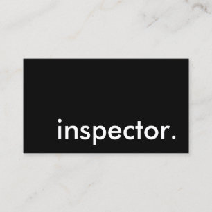Carte De Visite inspecteur.