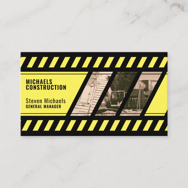 Carte de visite inspiré de la zone de construction (Devant)