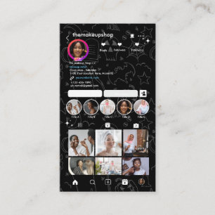 Carte De Visite Instagram d'Halloween