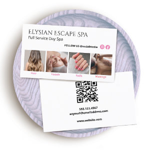 Carte De Visite Instagram Facebook Photo Social Media QR Code