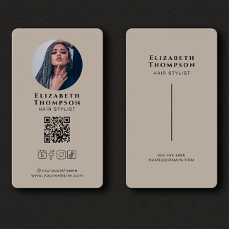 Carte De Visite Instagram Facebook TikTok Social Media QR Code