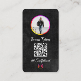 Carte De Visite Instagram Follow Me Photo   Business Card