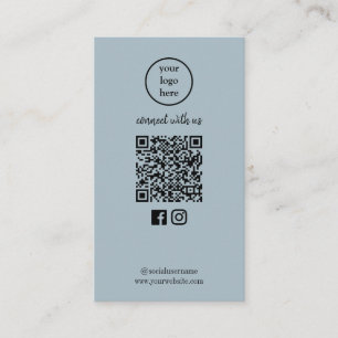 Carte De Visite Instagram moderne Facebook QR Code Médias sociaux