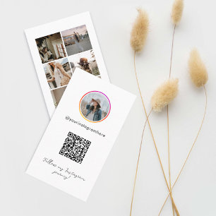 Carte De Visite Instagram QR Code 7 Photo Médias sociaux