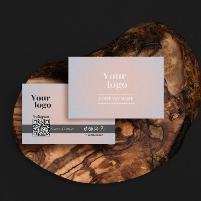 Carte De Visite Instagram Qr Code Moderne Gras Pastel Holographiqu (Instagram Qr Code Modern Bold Pastel Holographic Business Card)