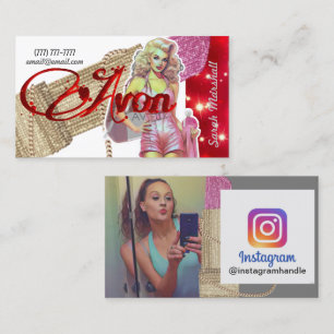 Carte de visite Instagram représentant Avon