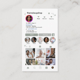 Carte De Visite Instagram Social Media Sage Se Connecter Avec Us Q