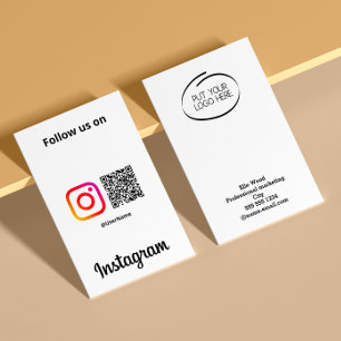 Carte De Visite Instagram Suivez-Nous Qr Code Les Médias Sociaux B