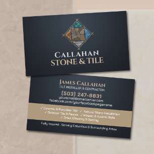 Carte De Visite Installateur de carrelage professionnel - Entrepre
