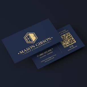 Carte De Visite Installateur de fenêtres Logo de l'entrepreneur de