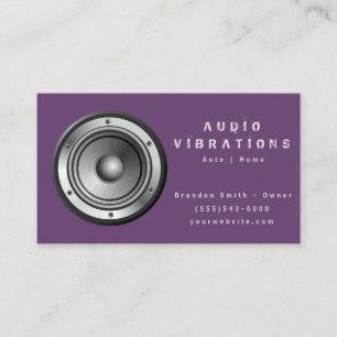 Carte De Visite Installation stéréo violette audio