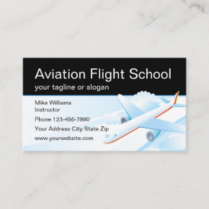 Carte De Visite Instructeur à l'école de pilotage d'aviation