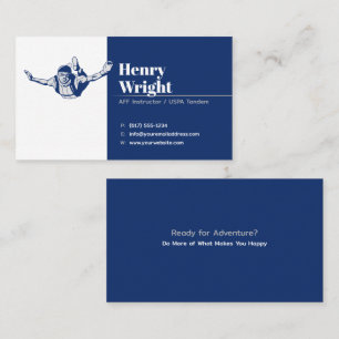 Carte De Visite Instructeur AFF   Tandem USPA   Skydive