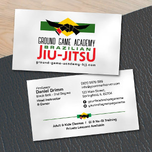 Carte De Visite Instructeur brésilien de l'Académie Jiu-Jitsu