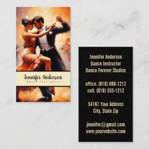 Carte De Visite Instructeur Danse Couples Danse