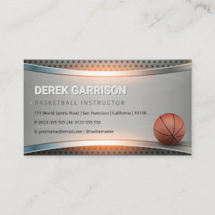 Carte De Visite Instructeur de basket-ball Coach Formateur