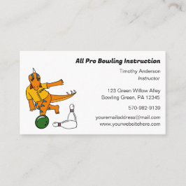 Carte De Visite Instructeur de bowling, Bowling Alley Dinosaur