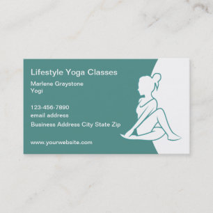 Carte De Visite Instructeur de classe de Yoga tendance classique
