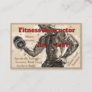 Carte De Visite Instructeur de fitness de gym Premium Kraft