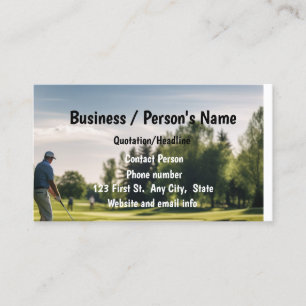 Carte De Visite Instructeur de golf Golfing Golfing Custom Busines