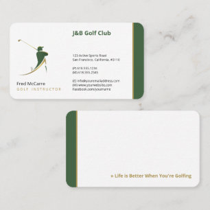 Carte De Visite Instructeur de golf Meilleurs sports