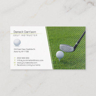 Carte De Visite Instructeur de golf   Professeur professionnel