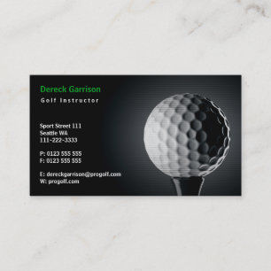 Carte De Visite Instructeur de golf   Sport parfait