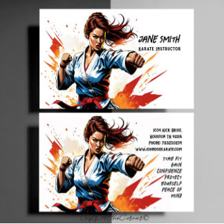 Carte De Visite Instructeur de karate