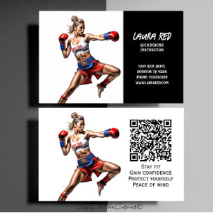 Carte De Visite Instructeur de kickboxing