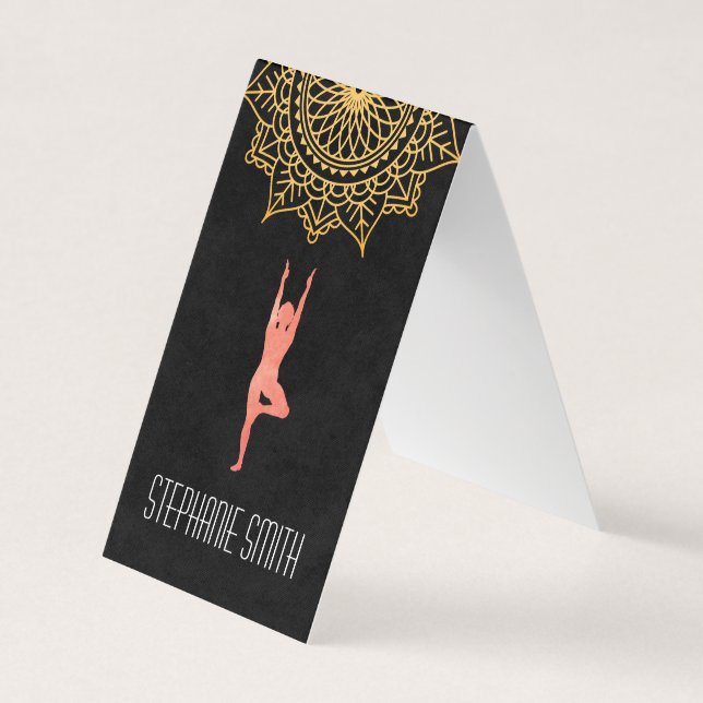 Carte De Visite Instructeur de méditation Yoga | Mandala (Devant)
