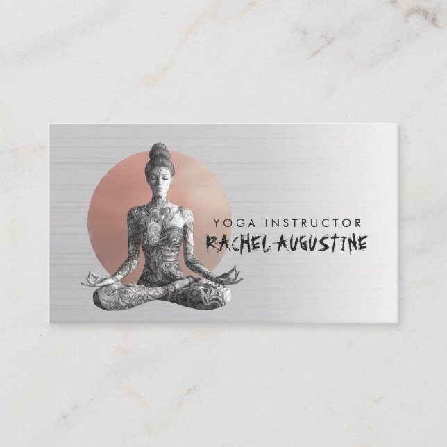 Carte De Visite Instructeur de méditation Yoga Reiki Master Lotus  (Devant)