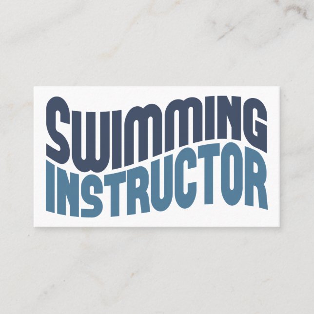 Carte de visite instructeur de natation (Devant)