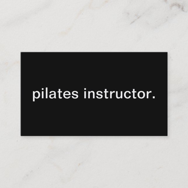 Carte De Visite Instructeur de Pilates (Devant)