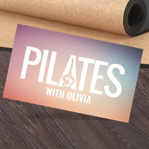 Carte De Visite Instructeur de Pilates minimaux cool