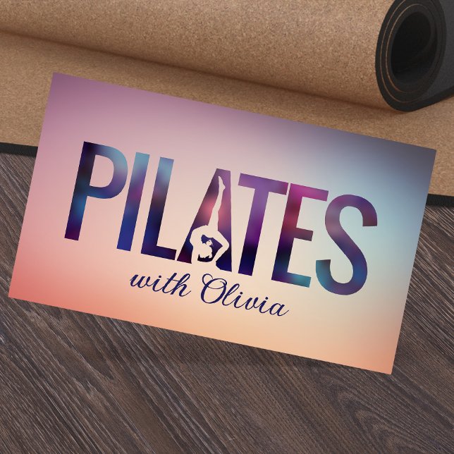 Carte De Visite Instructeur de Pilates minimaux cool (Créateur téléchargé)