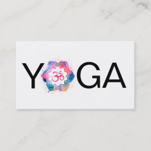 Carte De Visite Instructeur de professeur de mandala de yoga d'Aum