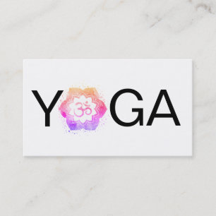 Carte De Visite Instructeur de professeur d'OM Aum Lotus de