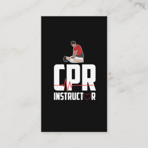 Carte De Visite Instructeur de RCR certifié en ambulance de premi