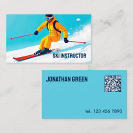 Carte De Visite Instructeur de ski QR