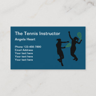 Carte De Visite Instructeur de tennis Cool
