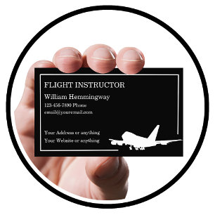 Carte De Visite Instructeur de vol Avion à réaction moderne