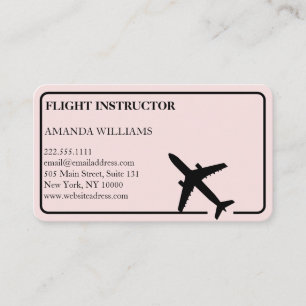 Carte De Visite Instructeur de vol d'avion à réaction moderne