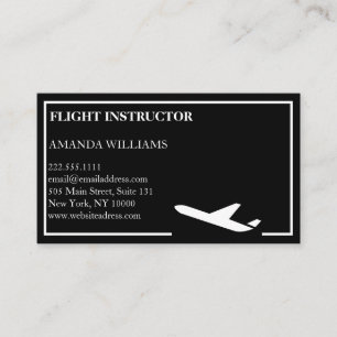 Carte De Visite Instructeur de vol d'avion à réaction moderne